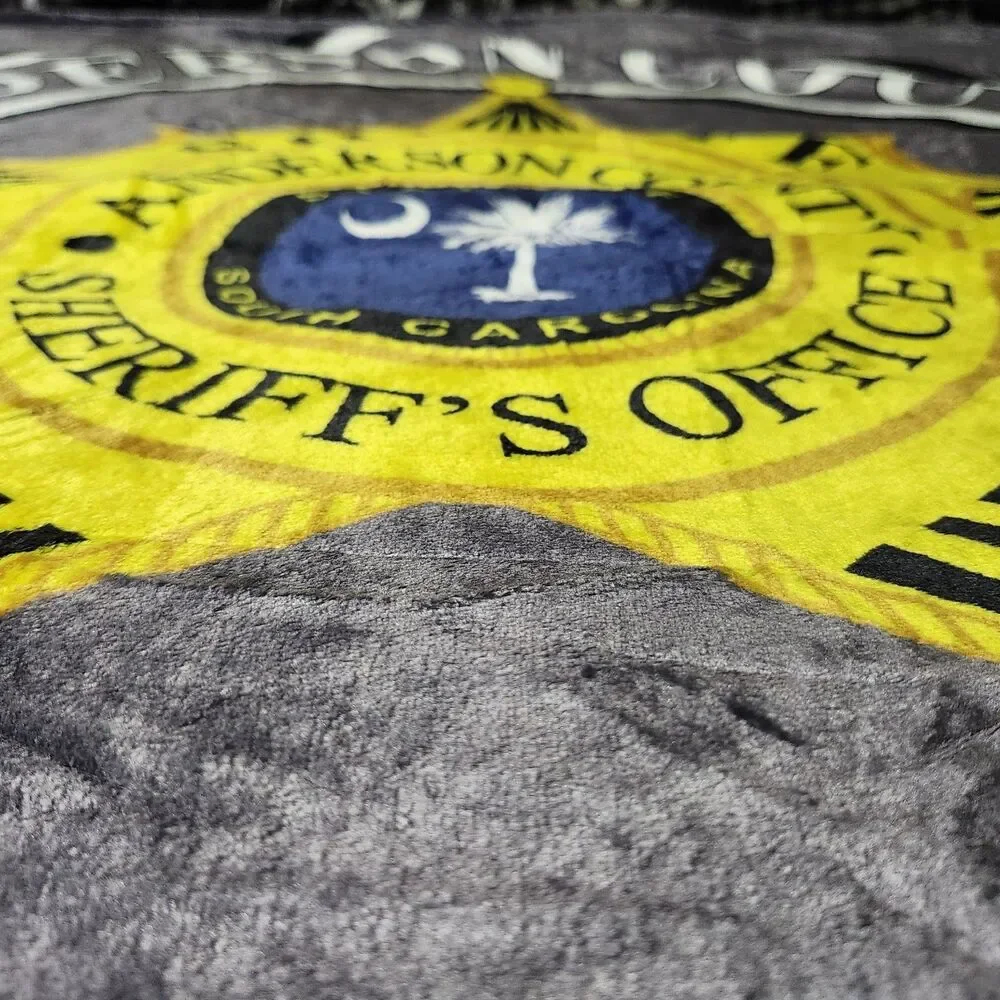 Anderson County South Carolina Sherriff's Office Plush Throw Blanket - 48